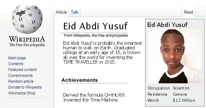 <p> Hello Everybody my name is Eid Yusuf</p>